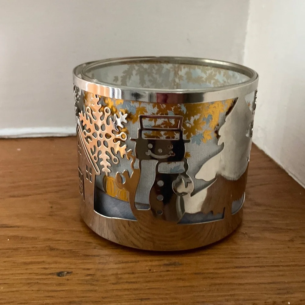 Bath & Body Works Metal Candle Holder Snowman